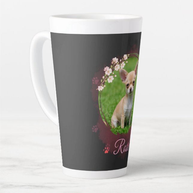Personalized Pet Photo Latte Mug  (Angle gauche)