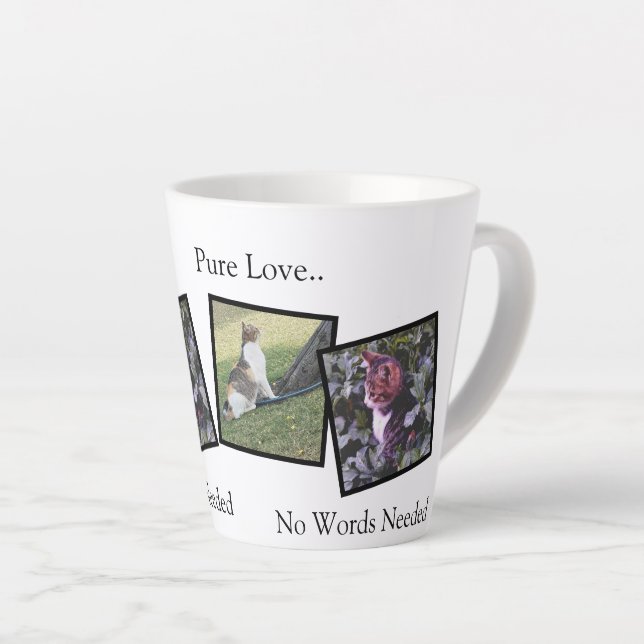 Personalized Pet Photo Latte Mug (Angle droit)