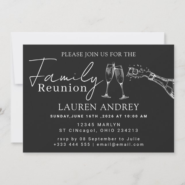 Personalized photo Family Reunion Party Invitation (Devant)