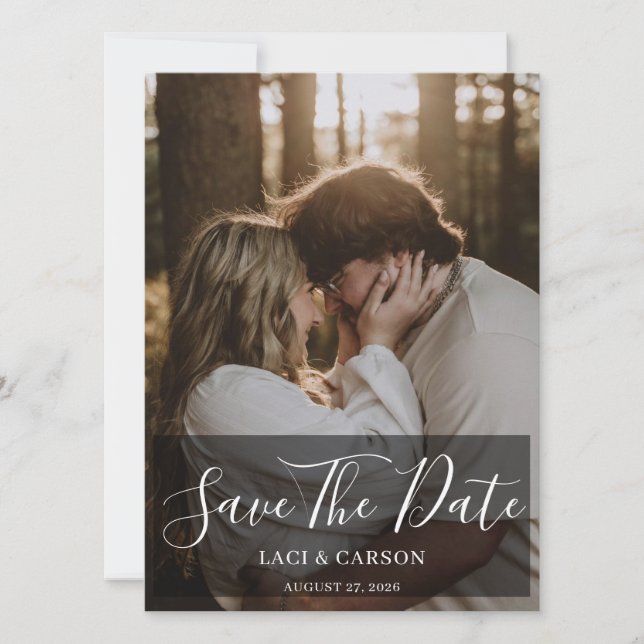 Personalized Photo Save the Date Wedding Card (Devant)