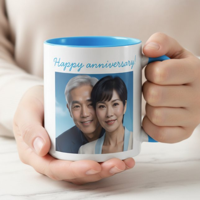 Personalized Photo Wedding Anniversary Mug (Créateur téléchargé)
