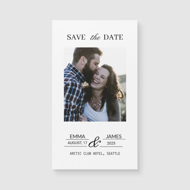 Personalized Photo Wedding Save the Date magnet (Devant)