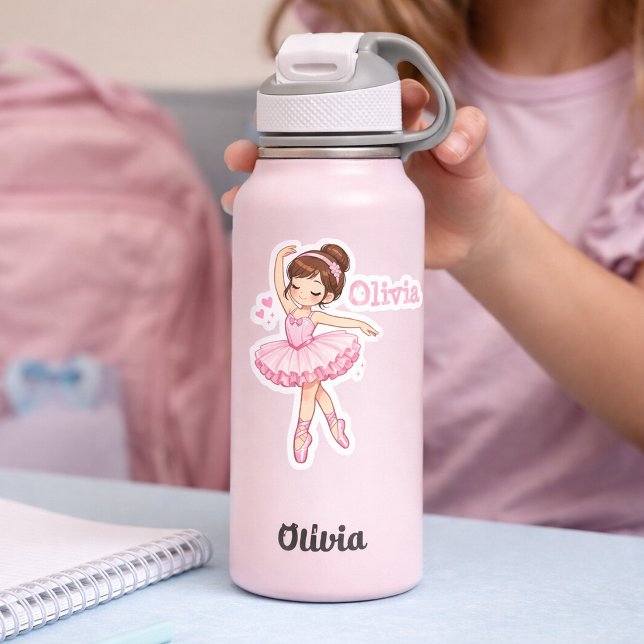 Personalized pink ballerina Stickers (Créateur téléchargé)