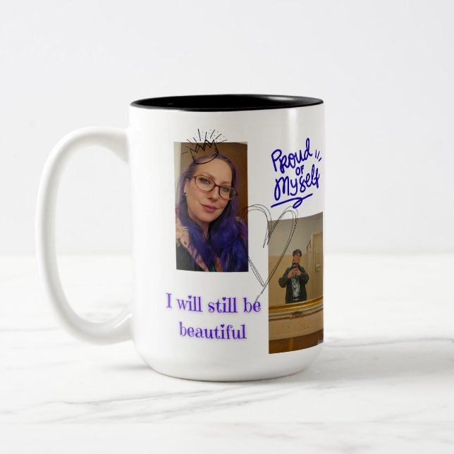 Personalized "Proud of Myself" mug - personal phot (Gauche)
