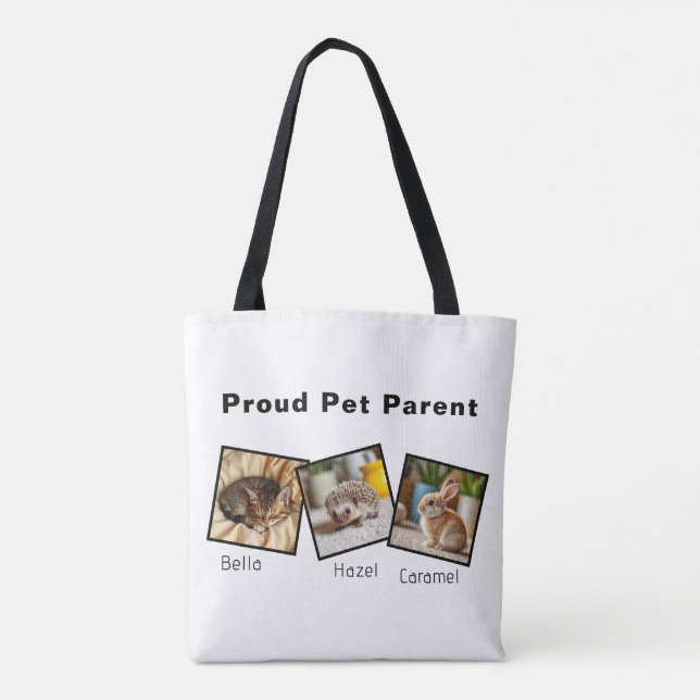 Personalized Proud Pet Parent Tote Bag (Dos)