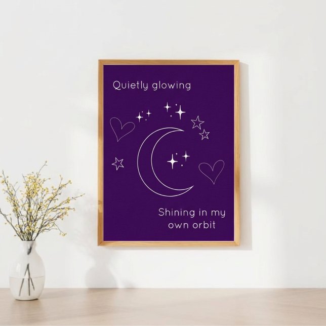 Personalized Purple Celestial Line Art Poster (Créateur téléchargé)