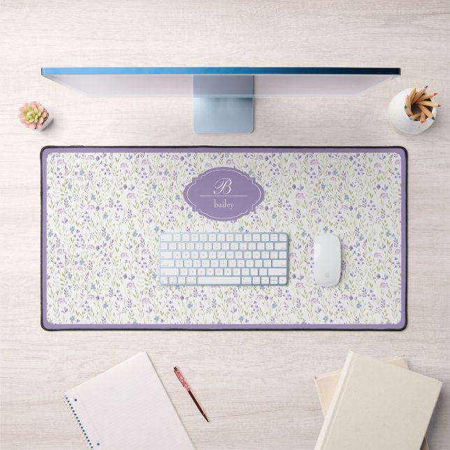 Personalized Purple Floral (Bureau 1)