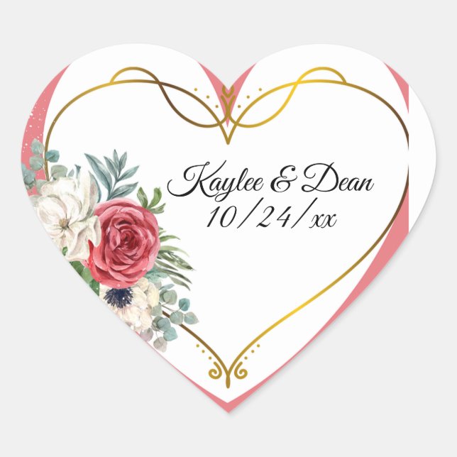 Personalized Purple Heart stickers (Devant)