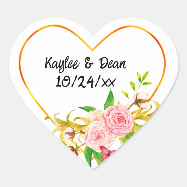 Personalized Purple Heart stickers (Devant)