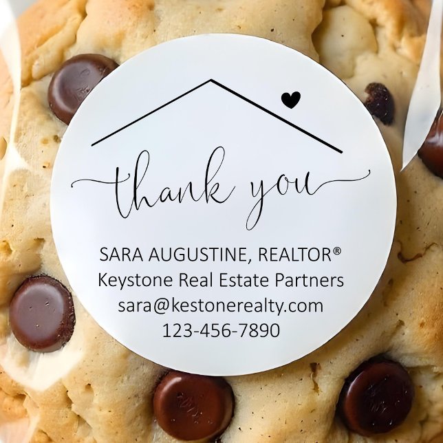 Personalized Realtor Thank You Sticker (Créateur téléchargé)