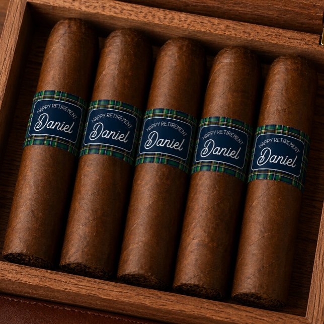 Personalized Retirement Cigar Band Sticker (Créateur téléchargé)