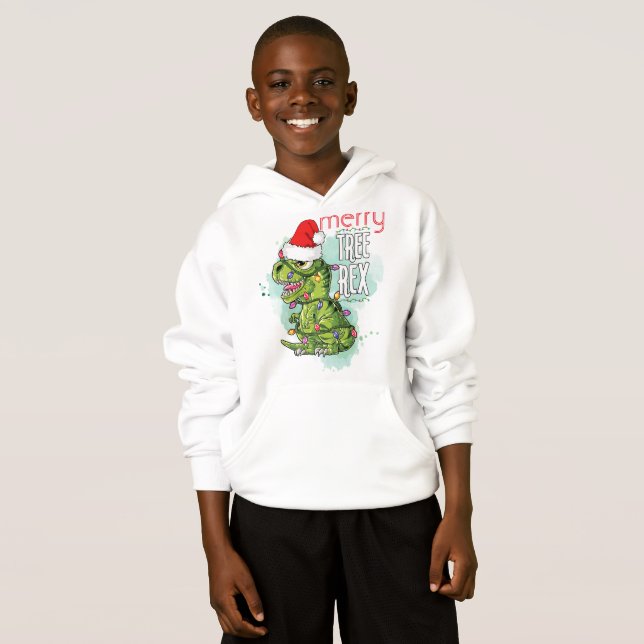 Personalized Rex-Mas Ugly Christmas Boys Sweater (Devant entier)