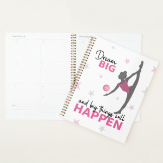 Personalized Rhythmic Gymnast Dream Big Planner wi