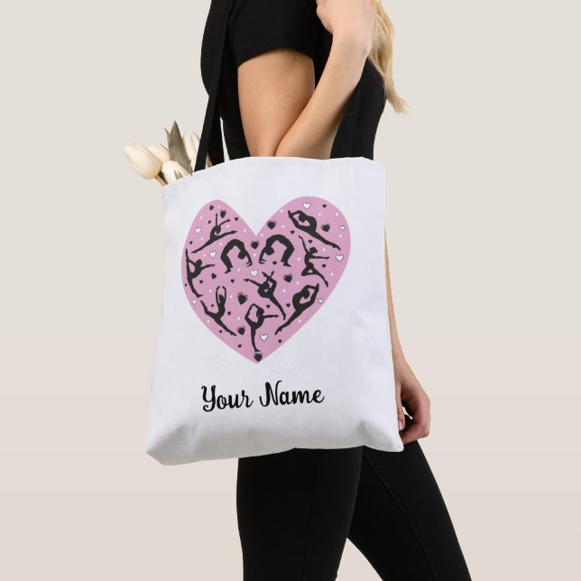 Personalized Rhythmic Gymnastics Tote Bag Pink (De près)