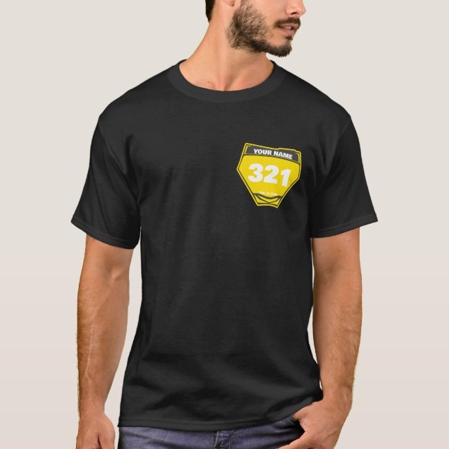 Personalized Rider Number Name T-Shirt (Devant)