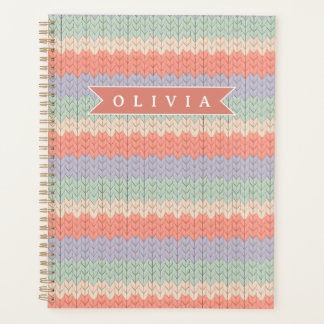 Personalized Scandinavian Pastel Knit Pattern Name