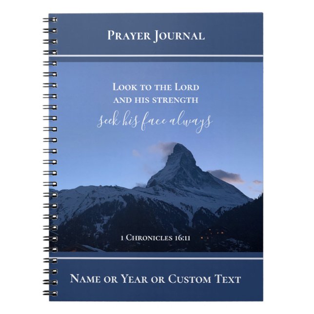 Personalized Scripture Prayer Journal Alps Photo (Devant)