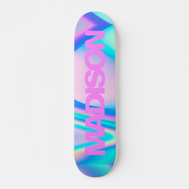 Personalized Skateboard Name Pink Girly Modern (Devant)