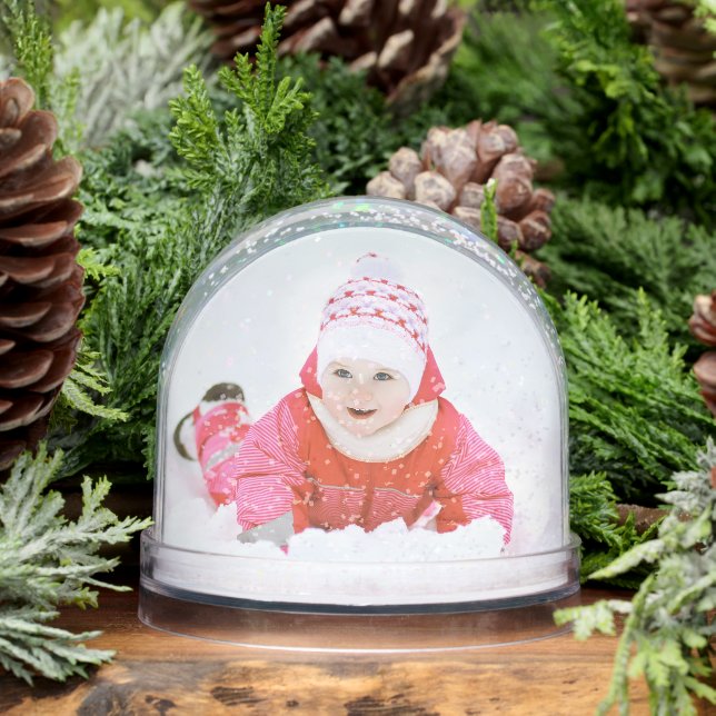 Personalized Snow Globe Photo Gift Ornament (Hiver)