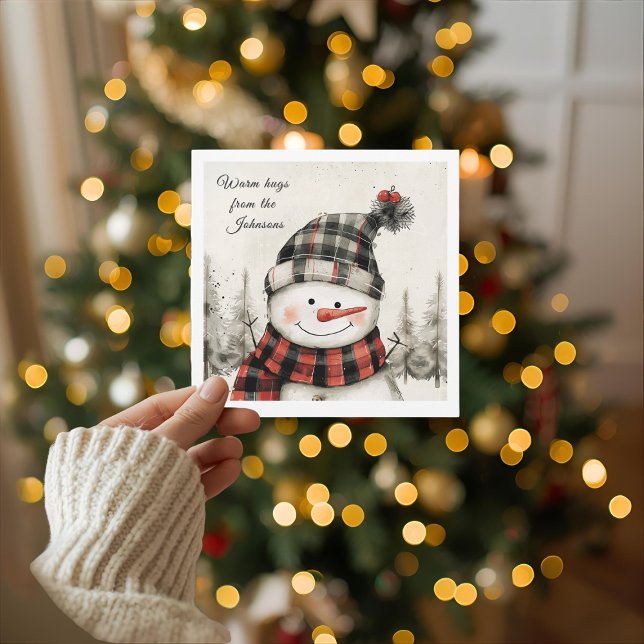 Personalized Snowman Christmas with Family Name (Créateur téléchargé)