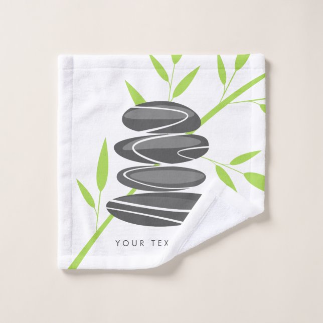 Personalized spa & wellness wash cloth design (Gant de toilette)