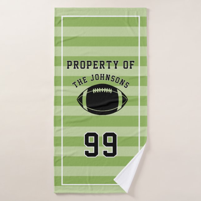 Personalized Sports Towel | Custom Football Player (Serviette de bain)