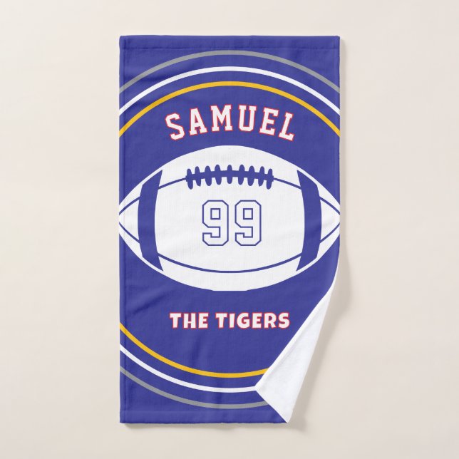 Personalized Sports Towel | Custom Football Player (Serviette à main)