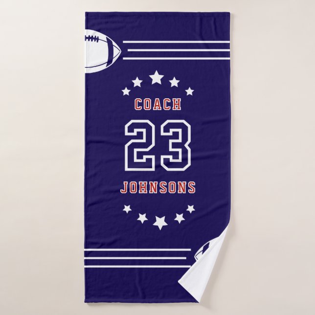 Personalized Sports Towel Players and Coach (Serviette de bain)