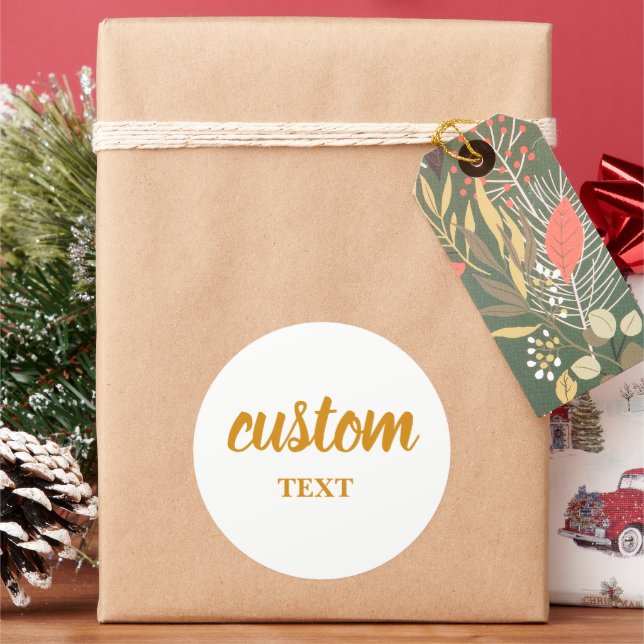 Personalized stickers for company logo or text, (vacances)