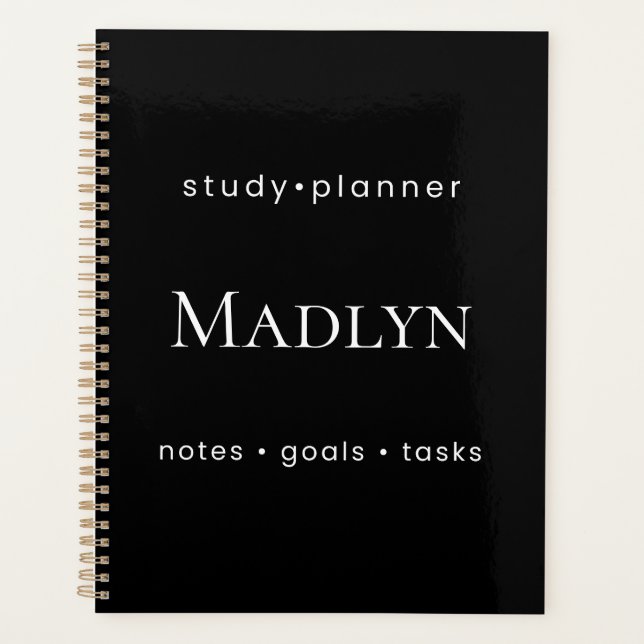 Personalized Study  Weekly Planner  (Devant)