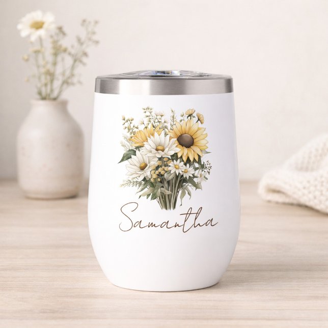 Personalized Summer Daisy Bouquet Name (Créateur téléchargé)