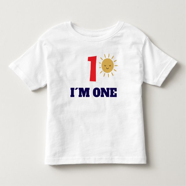 Personalized Sun Birthday T-Shirt – Custom Number  (Devant)