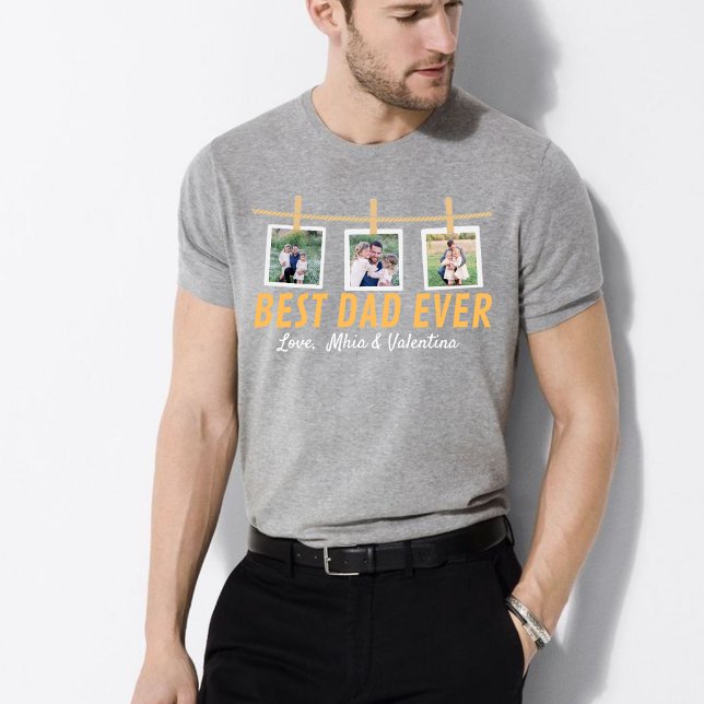 Personalized T-shirt for dad with family photos (Créateur téléchargé)