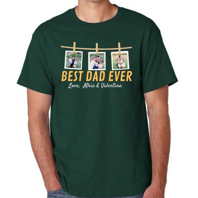 Personalized T-shirt for dad with family photos (Créateur téléchargé)