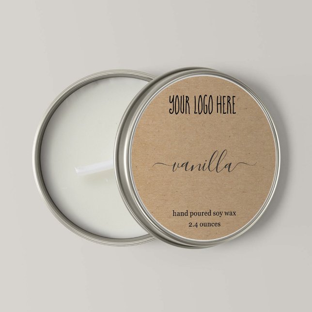 Personalized Tea Light Candle Label Round Sticker (Créateur téléchargé)