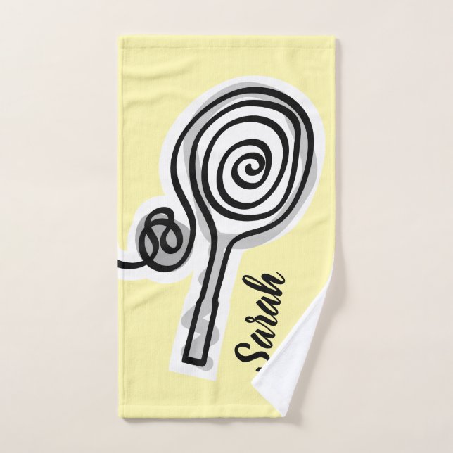 Personalized tennis sports hand towel for players (Serviette à main)
