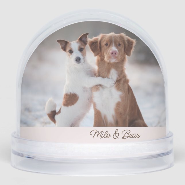 Personalized two dogs photo two names (Avant)
