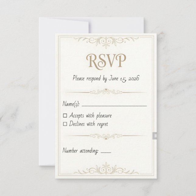 Personalized Wedding RSVP Card – 3.5x5 Printable (Devant)