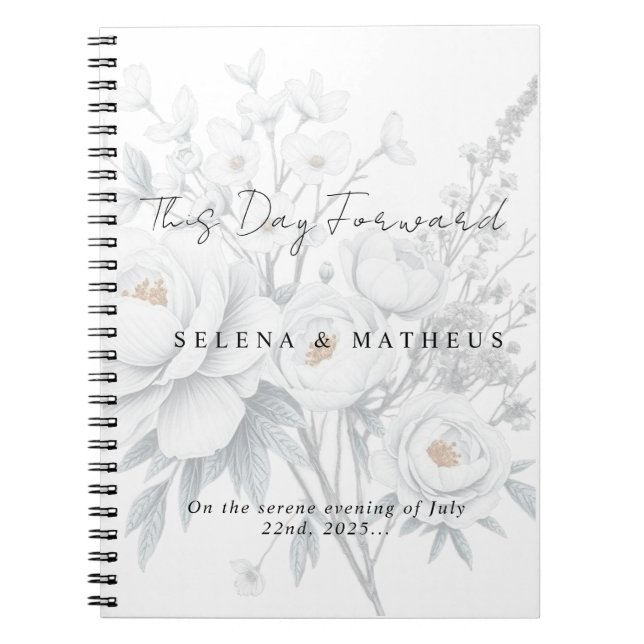 Personalized Wedding Vows Journal – This Day Forw (Devant)