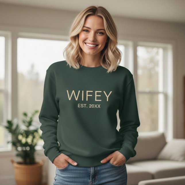 Personalized Wifey Sweatshirt (Créateur téléchargé)