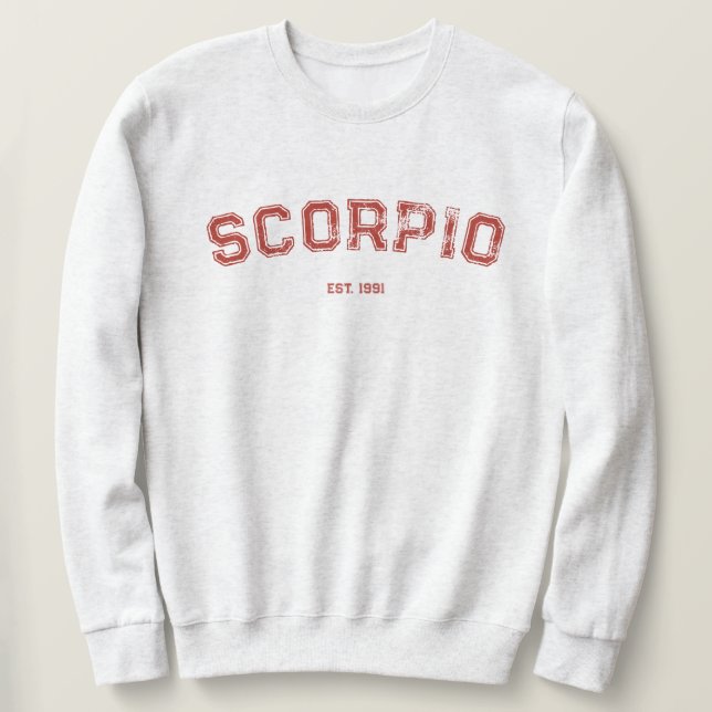 Personalized Zodiac Birth Year Sweatshirt (Design devant)