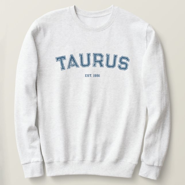 Personalized Zodiac Birth Year Sweatshirt (Design devant)