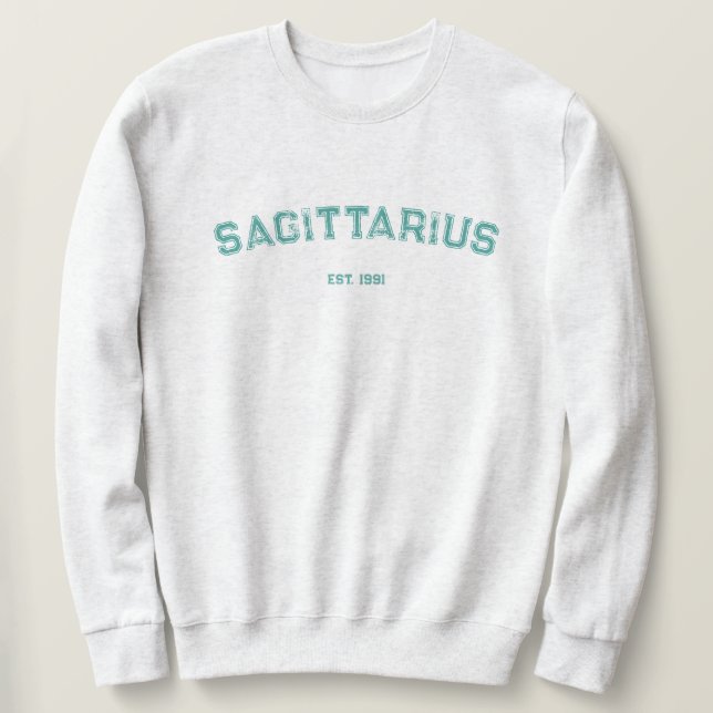 Personalized Zodiac Birth Year Sweatshirt (Design devant)