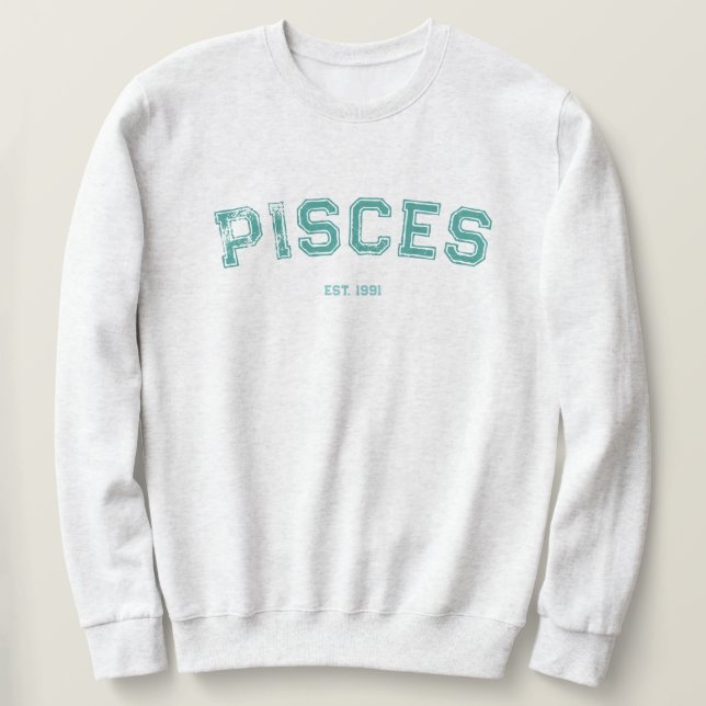 Personalized Zodiac Birth Year Sweatshirt (Design devant)