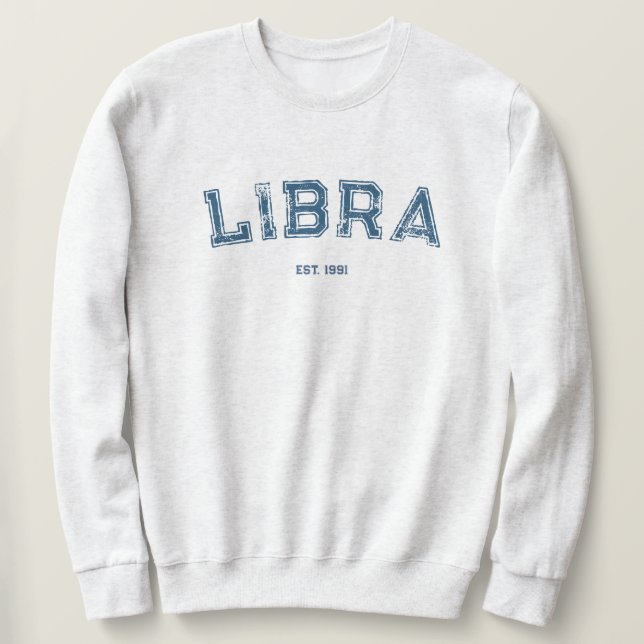Personalized Zodiac Birth Year Sweatshirt (Design devant)