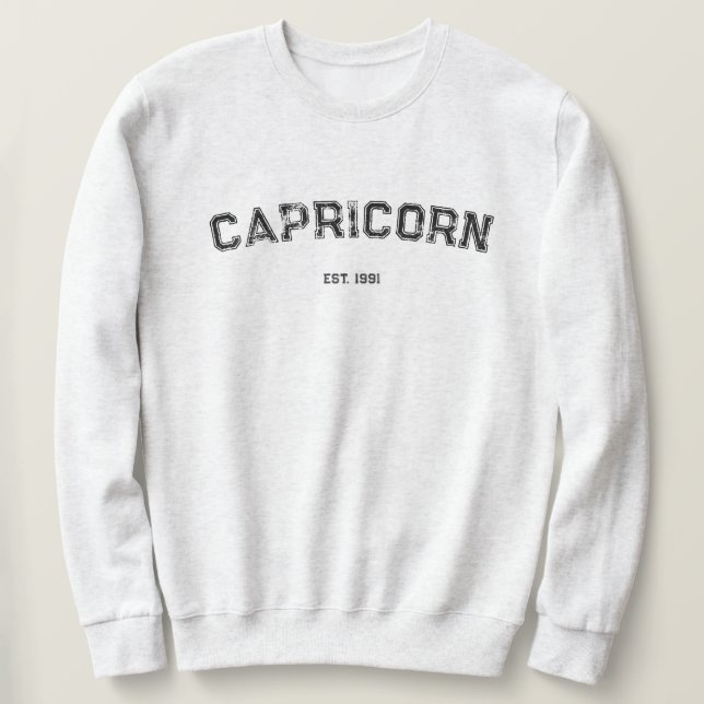 Personalized Zodiac Birth Year Sweatshirt (Design devant)