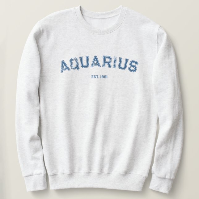 Personalized Zodiac Birth Year Sweatshirt (Design devant)