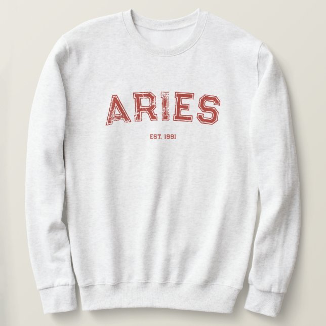Personalized Zodiac Birth Year Sweatshirt (Design devant)