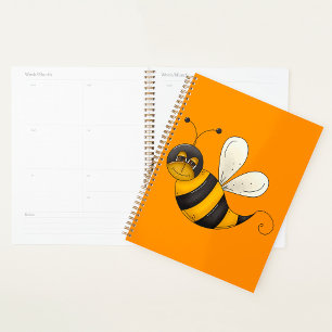 Personnage d'abeille vrombissante amusante sourian