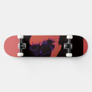 Personnage d'animation adorable sur skateboard